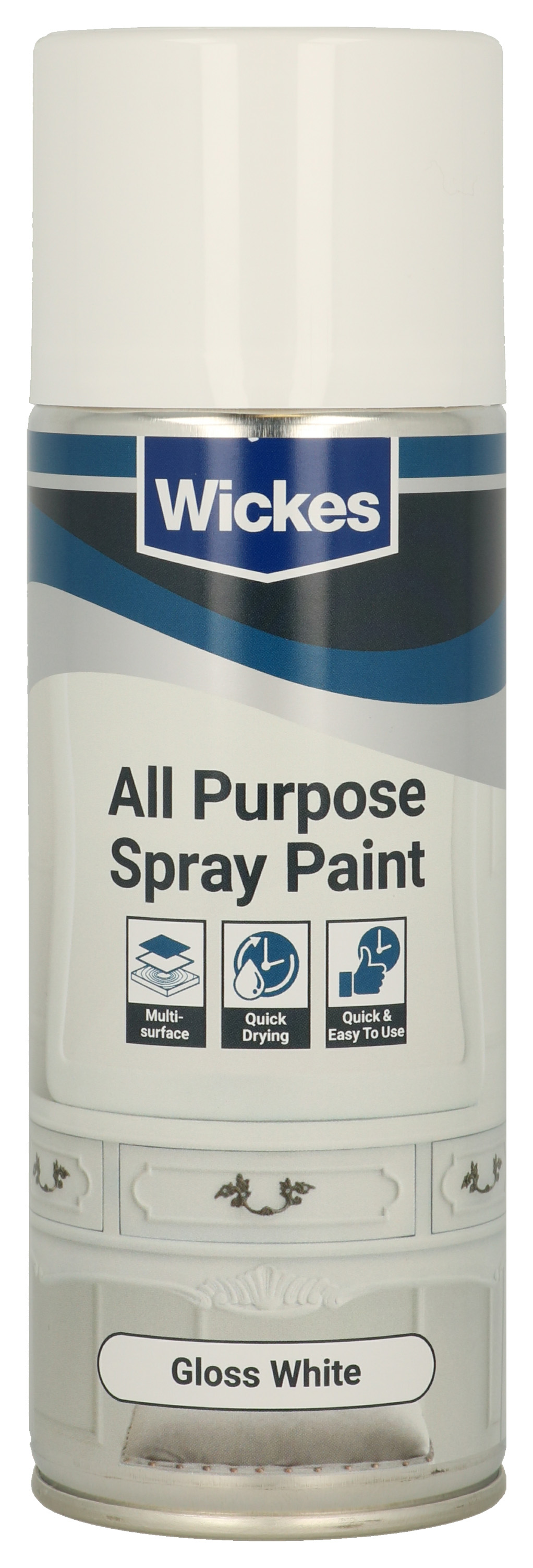 Wickes All Purpose White Gloss Spray Paint - 400ml