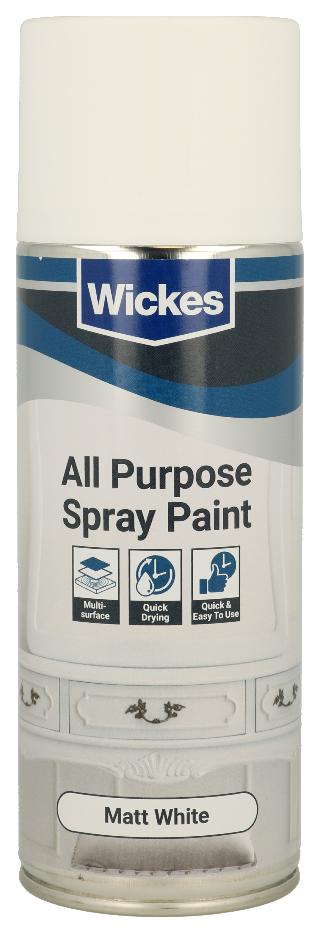 Wickes All Purpose White Matt Spray Paint - 400ml