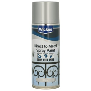 Wickes Silver Direct to Metal Spray Paint - 400ml