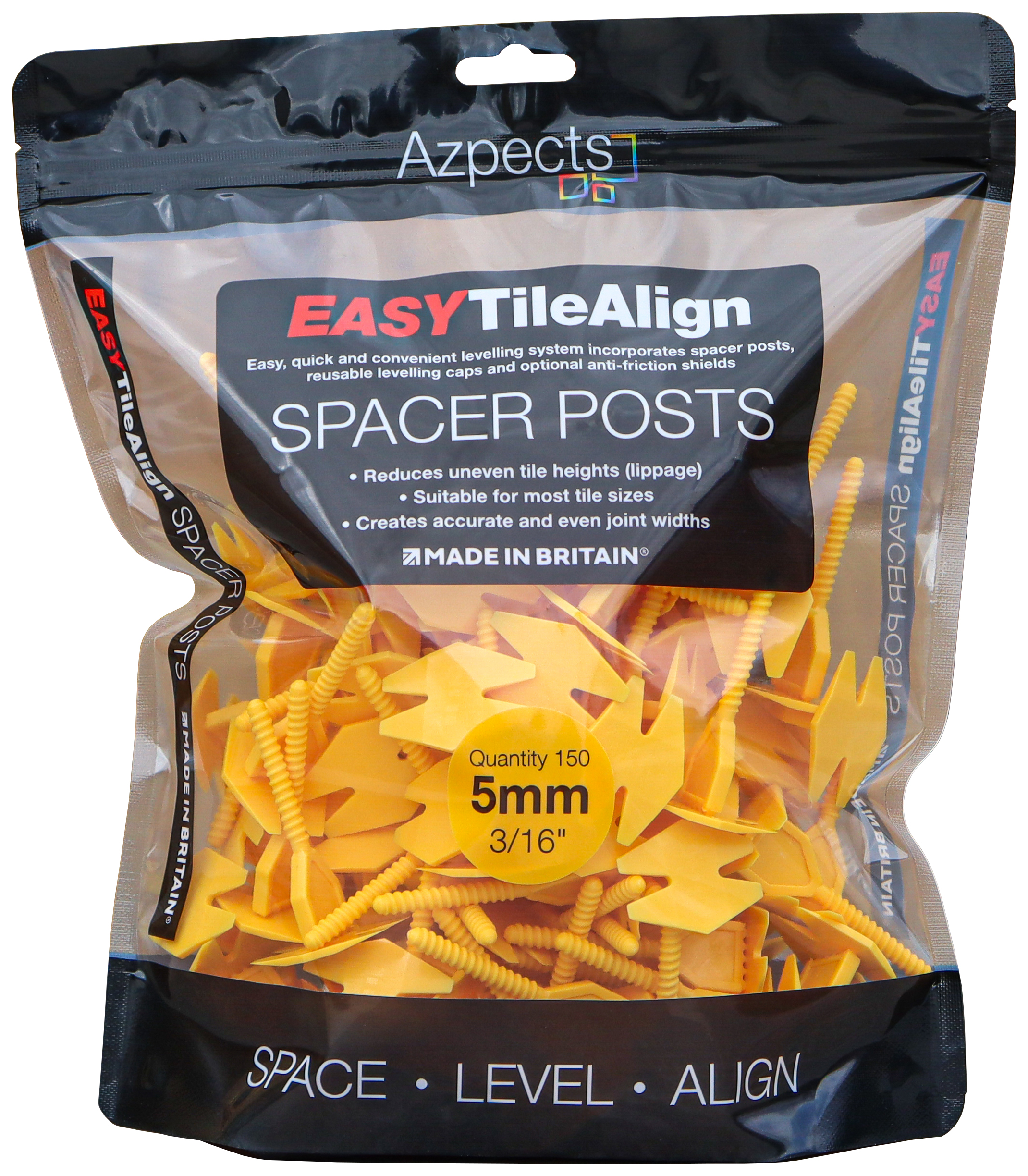 Easy Tile Align 5mm Spacer Posts - Pack of 150