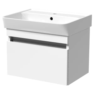 Wickes Easton White 1 Drawer Wall Hung Vanity Unit
