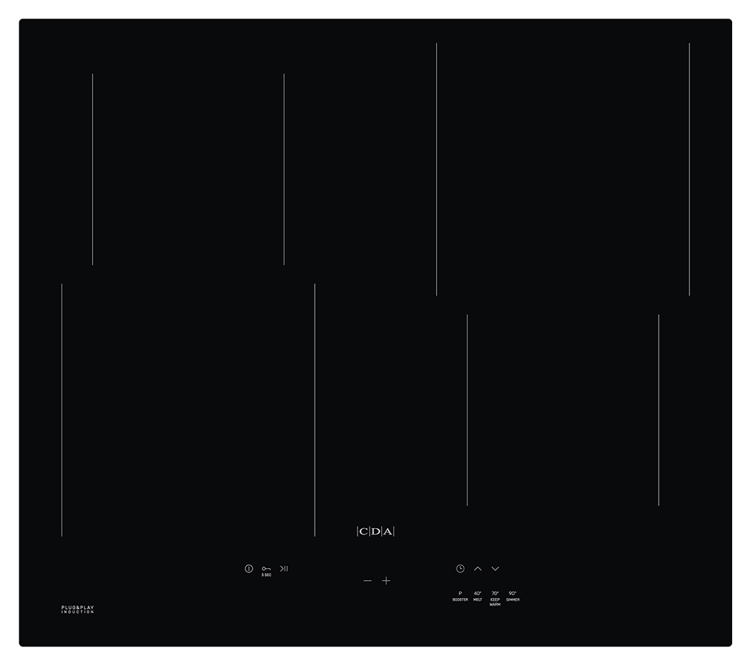 CDA HN6013FR 4 Zone Black Induction Hob - 60cm