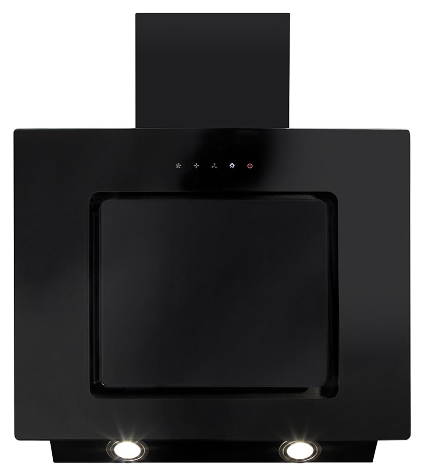 CDA EVA60BL 60cm Angled Chimney Cooker Hood Black Wickes.co.uk