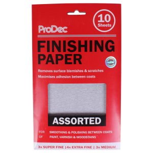 ProDec Half Size Assorted Finishing Paper - 230 x 140mm - Pack of 10