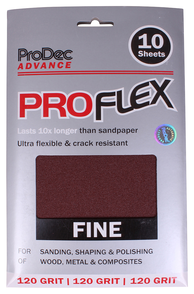 ProFlex Half Size Fine Sandpaper - 230 x 140mm - Pack of 10