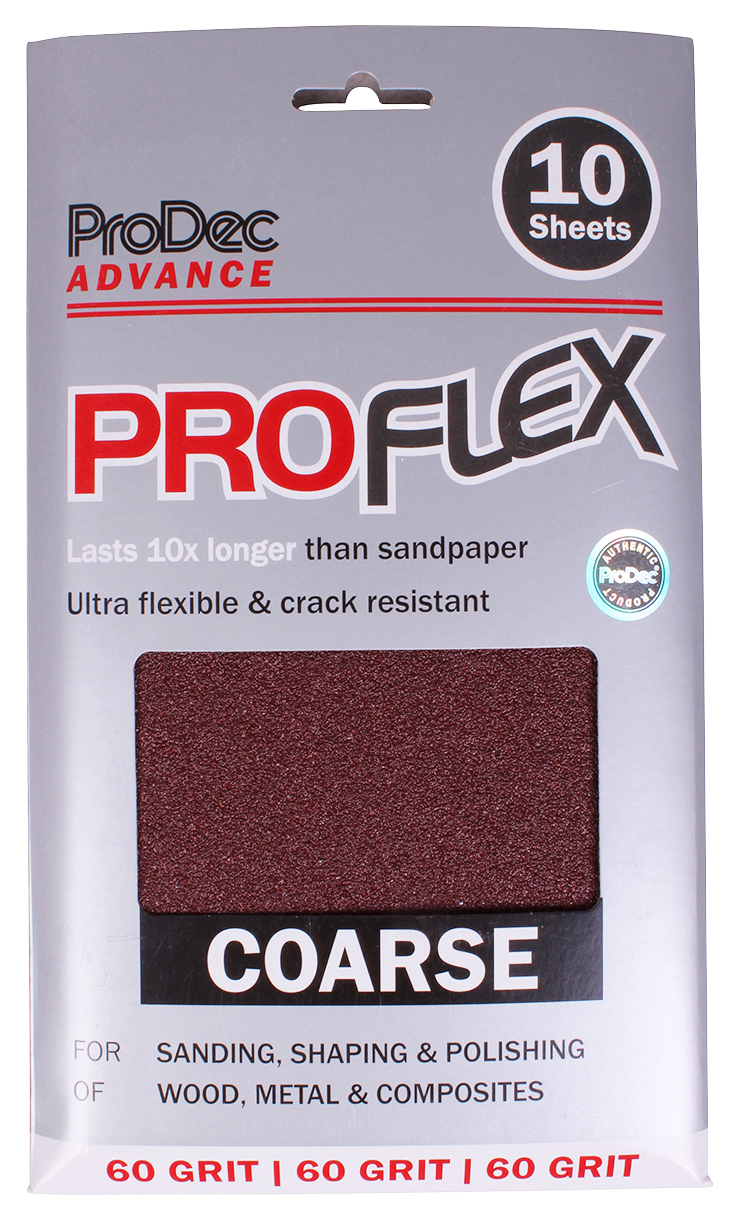 ProFlex Half Size Coarse Sandpaper - 230 x 140mm - Pack of 10