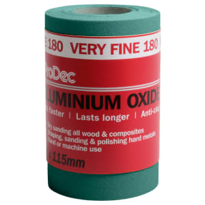 ProDec 180 Grit Aluminium Oxide Very Fine Sandpaper Roll - 5m