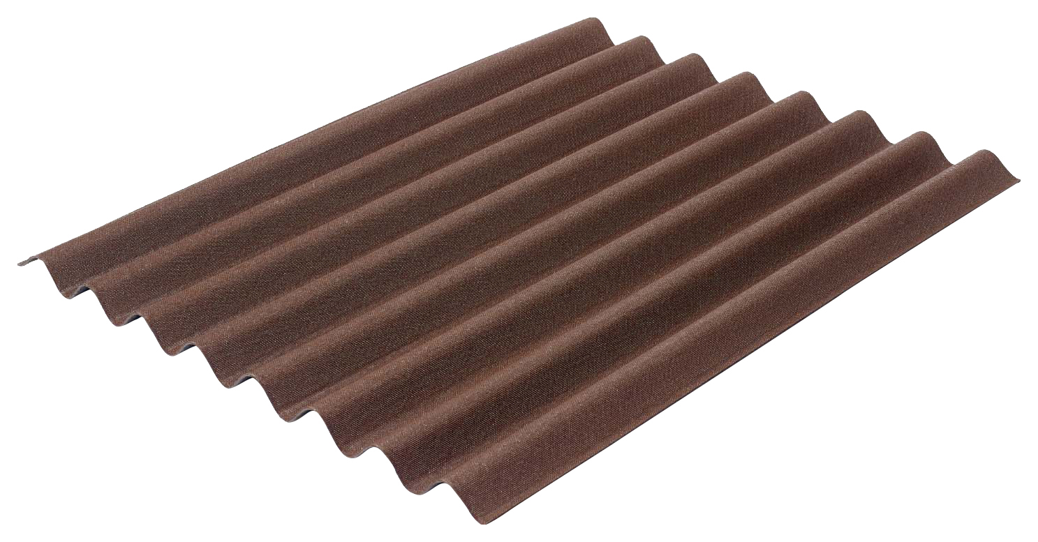 Onduline Easyline Intense Brown Bitumen Corrugated Roof Sheet - 760 x 1000 x 2.6mm