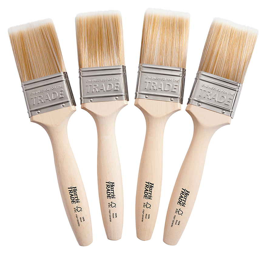 Harris Trade 2" Emulsion & Gloss Paint Brush - 4 Pack
