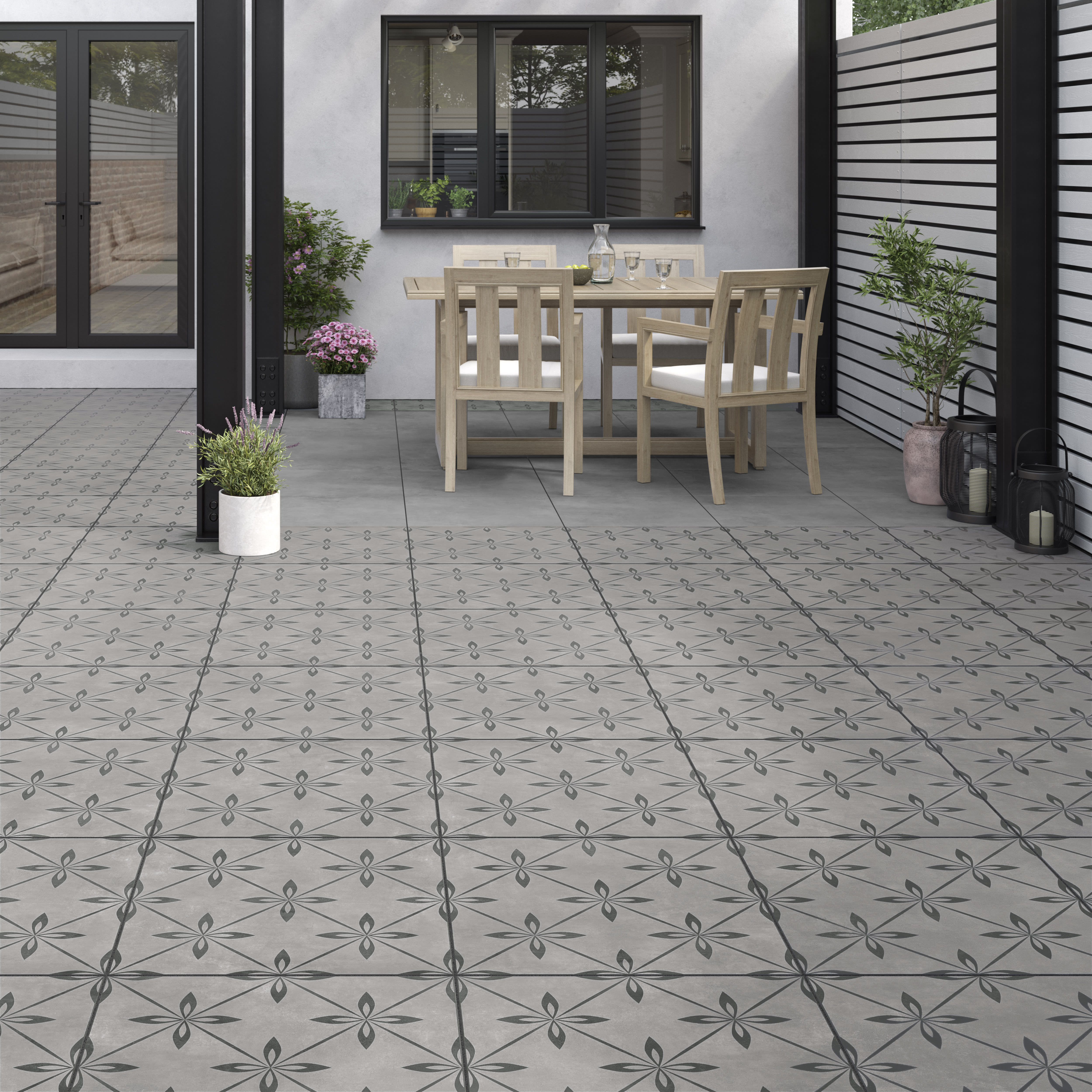 Amberley Willow Grey Glazed Outdoor Porcelain Paving Tile