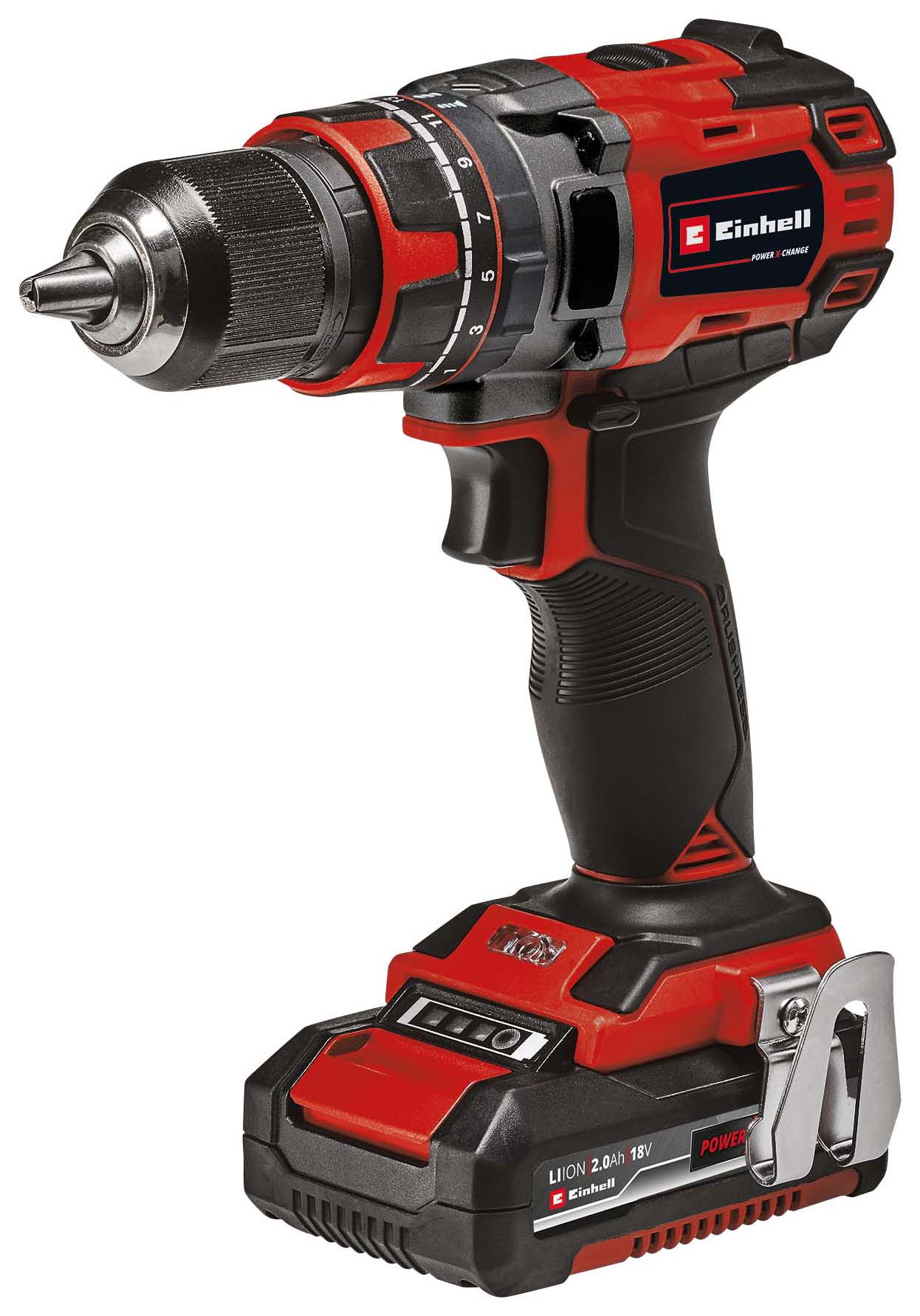 Einhell Power X-Change 18V Cordless Brushless Combi Drill - 2 x 2.0Ah