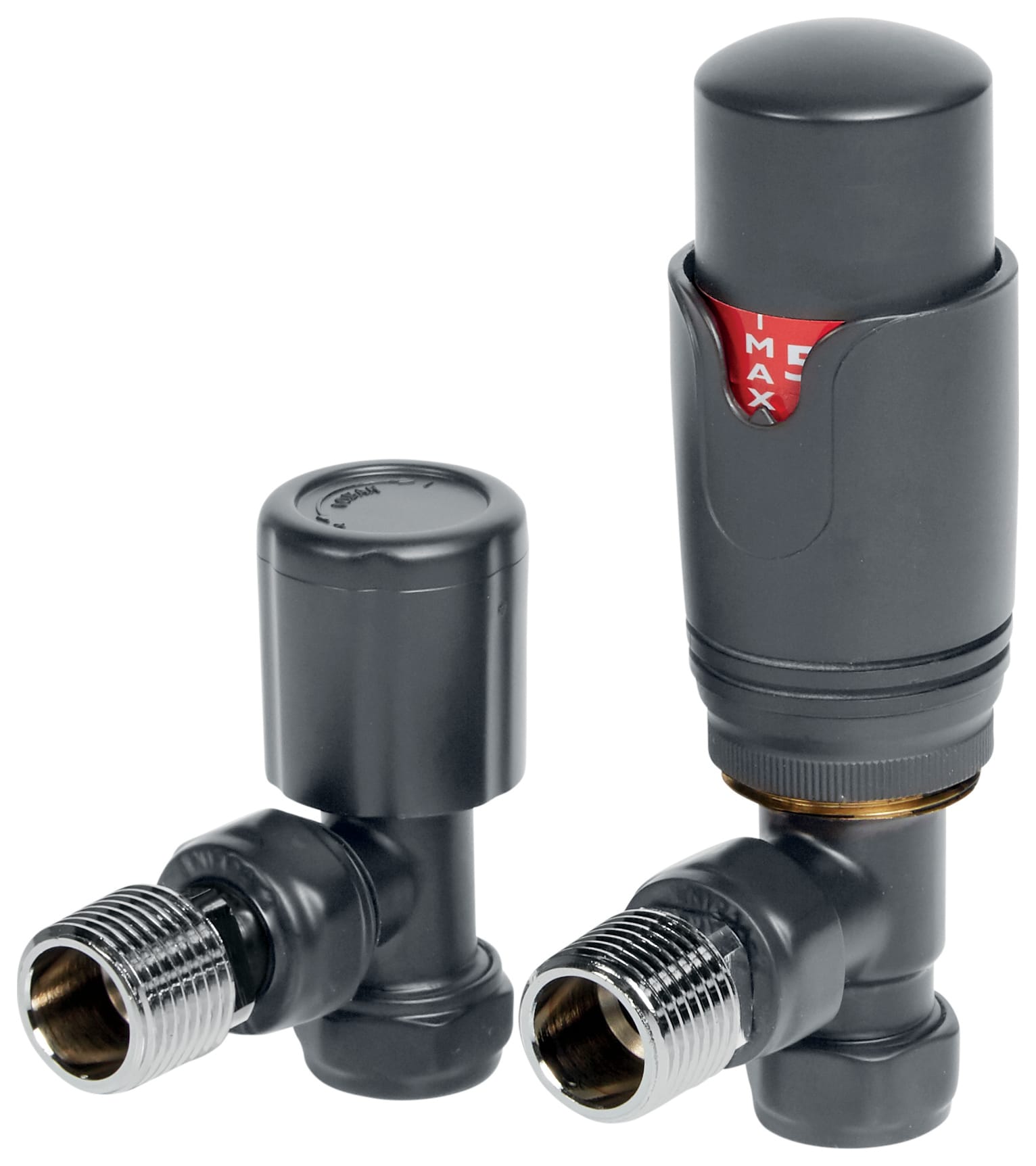Towelrads Angled Thermostatic Radiator Valve and Lockshield