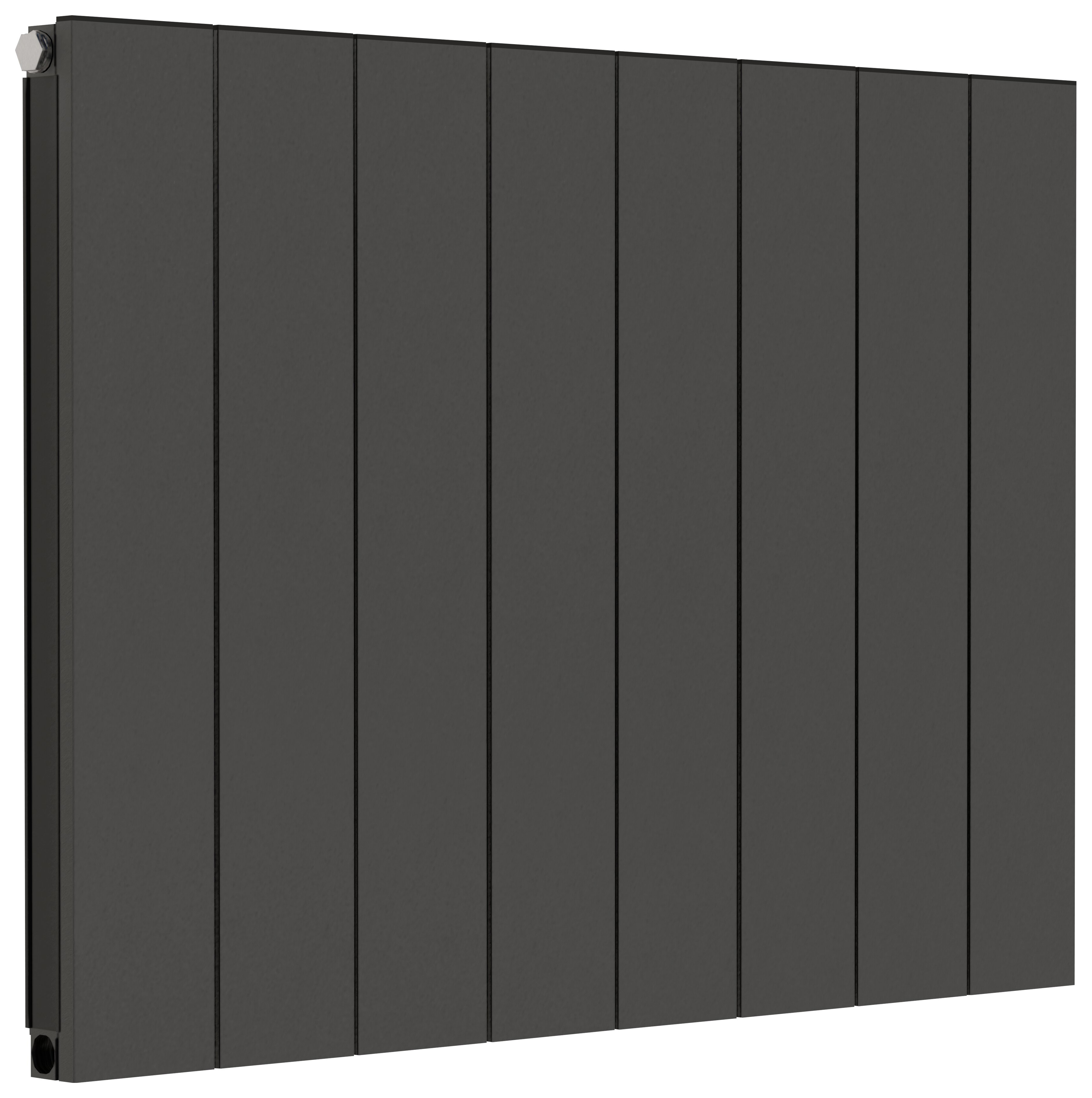 Image of Towelrads Anthracite Grey Ascot Single Horizontal Designer Radiator - 600 x 612mm