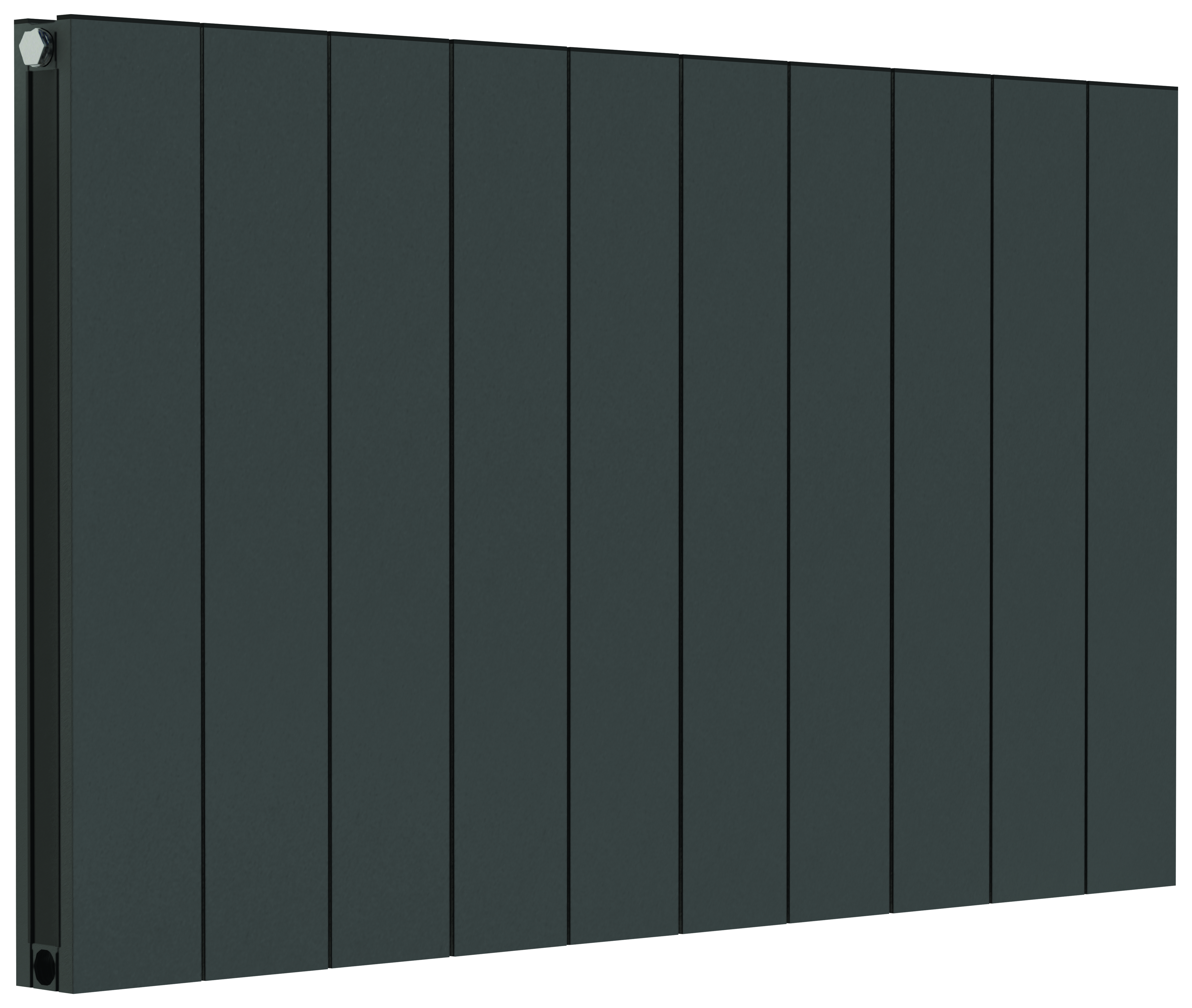 Towelrads Anthracite Grey Ascot Double Horizontal Designer Radiator - 600 x 1227mm