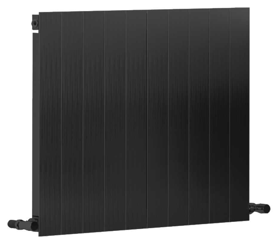 Towelrads Walton Black Horizontal Aluminium Designer Radiator - 600 x 975mm