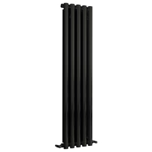 Towelrads Oxshott Vertical Aluminium Designer Radiator - Black 1800mm - Various Widths Available