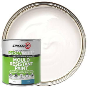 Zinsser PermaWhite Mould Resistant Interior Satin White Paint - 1L