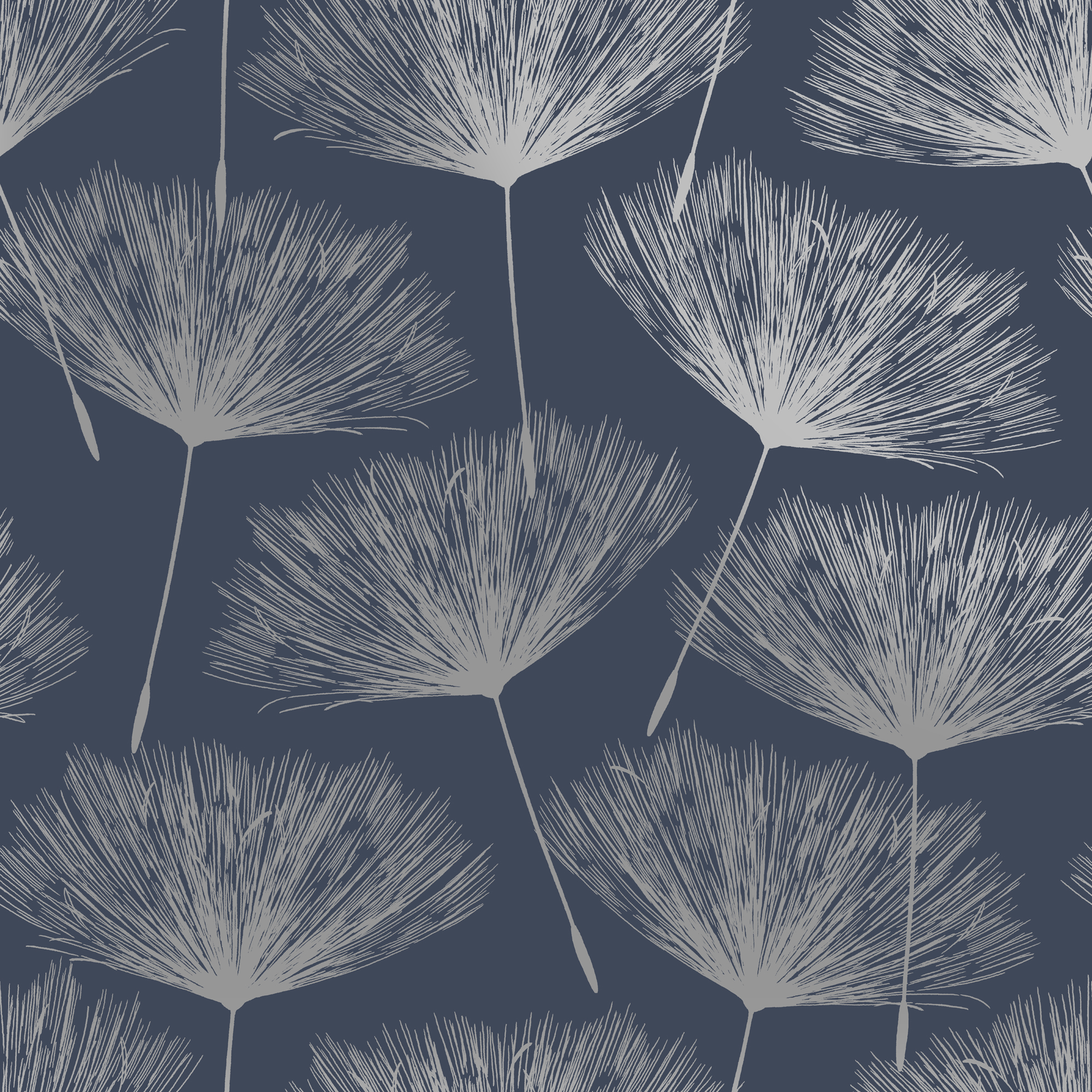 Holden Decor Glistening Fleur Navy Wallpaper - 10.05m x 53cm