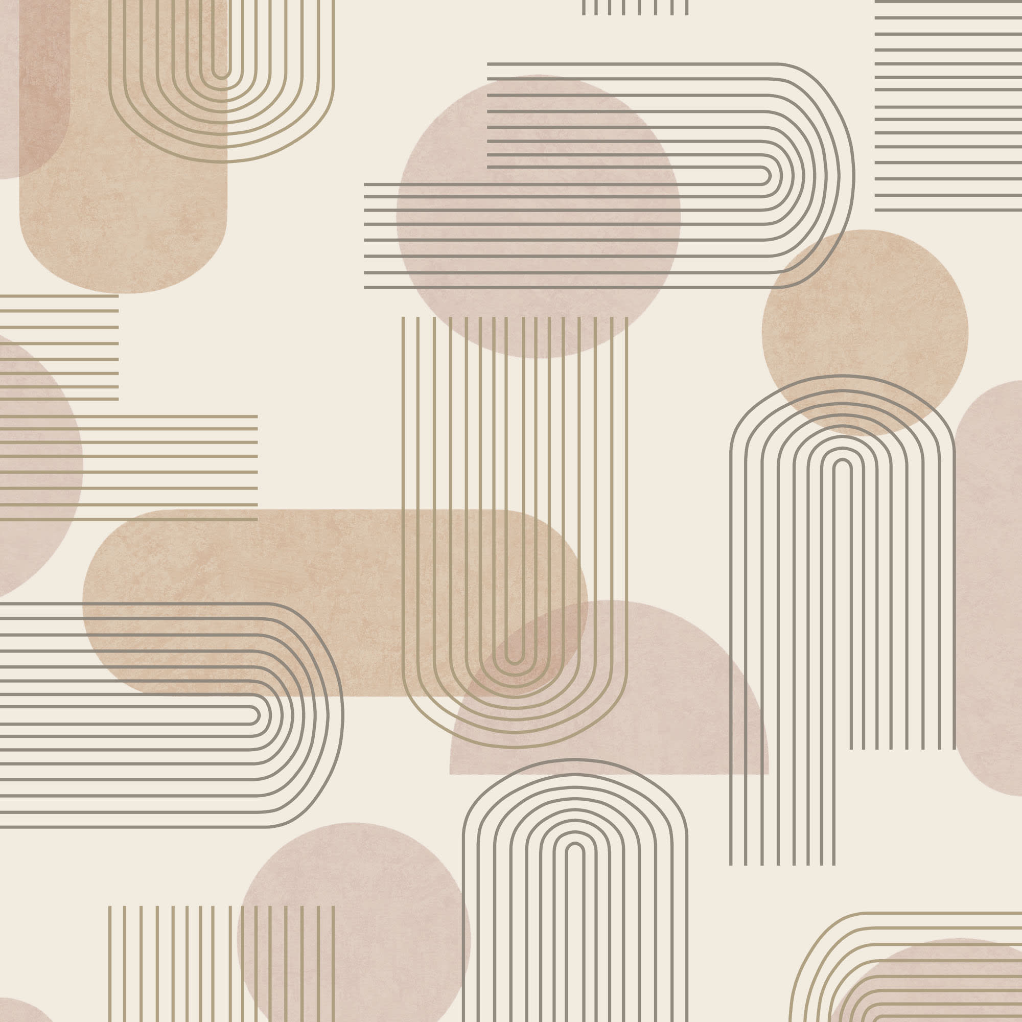 Holden Decor Arch Geo Orange Wallpaper 10.05m x 53cm Wickes.co.uk