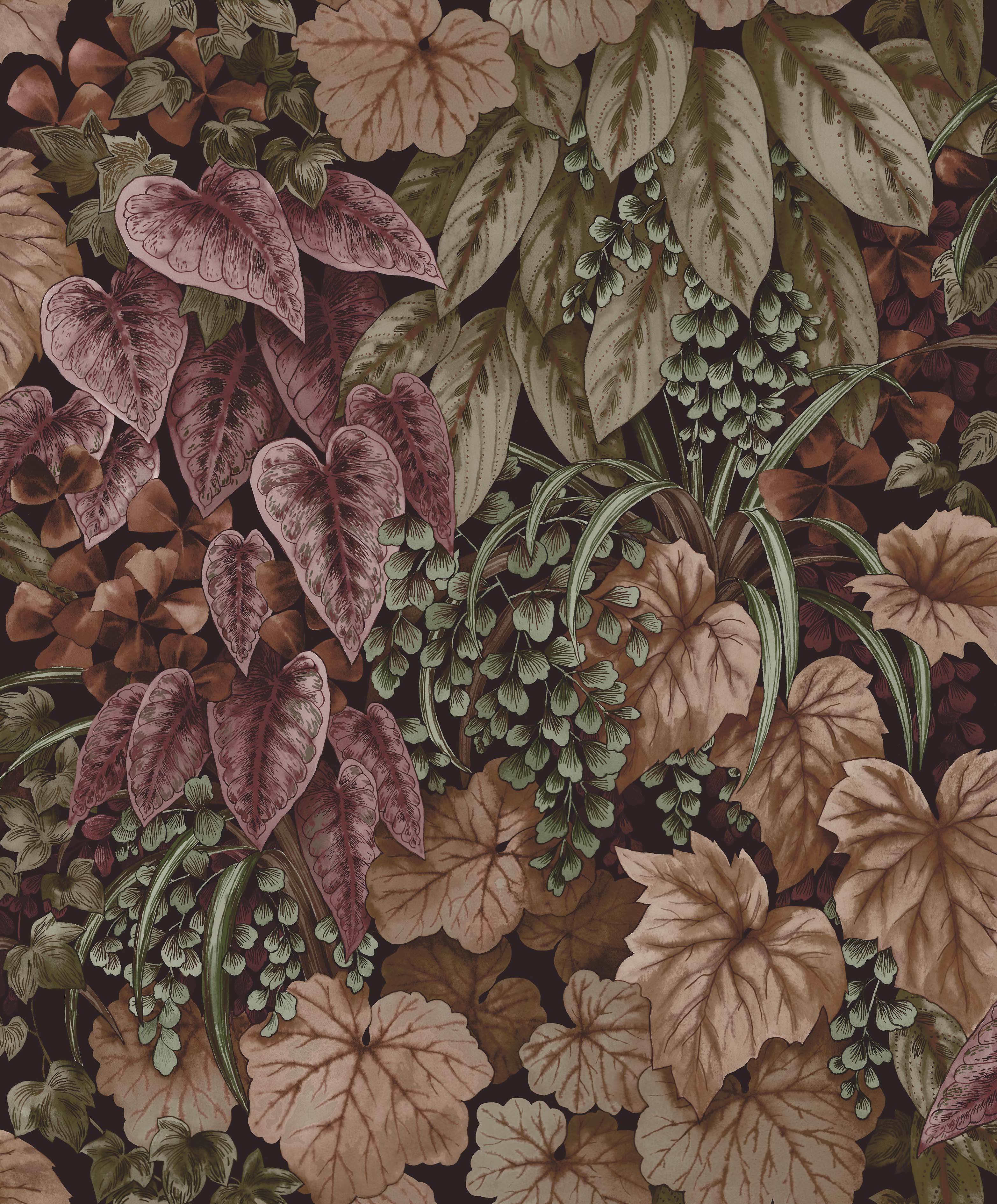 Image of Holden Decor Living Wall Crimson Wallpaper - 10.05m x 53cm
