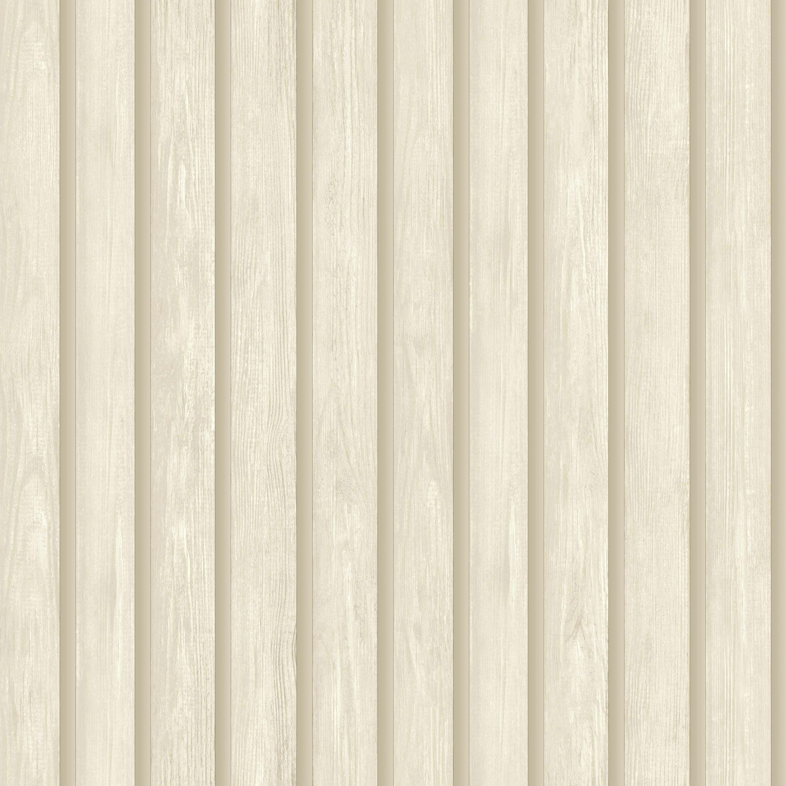 Image of Holden Decor Wood Slat Natural Wallpaper - 10.05m x 53cm