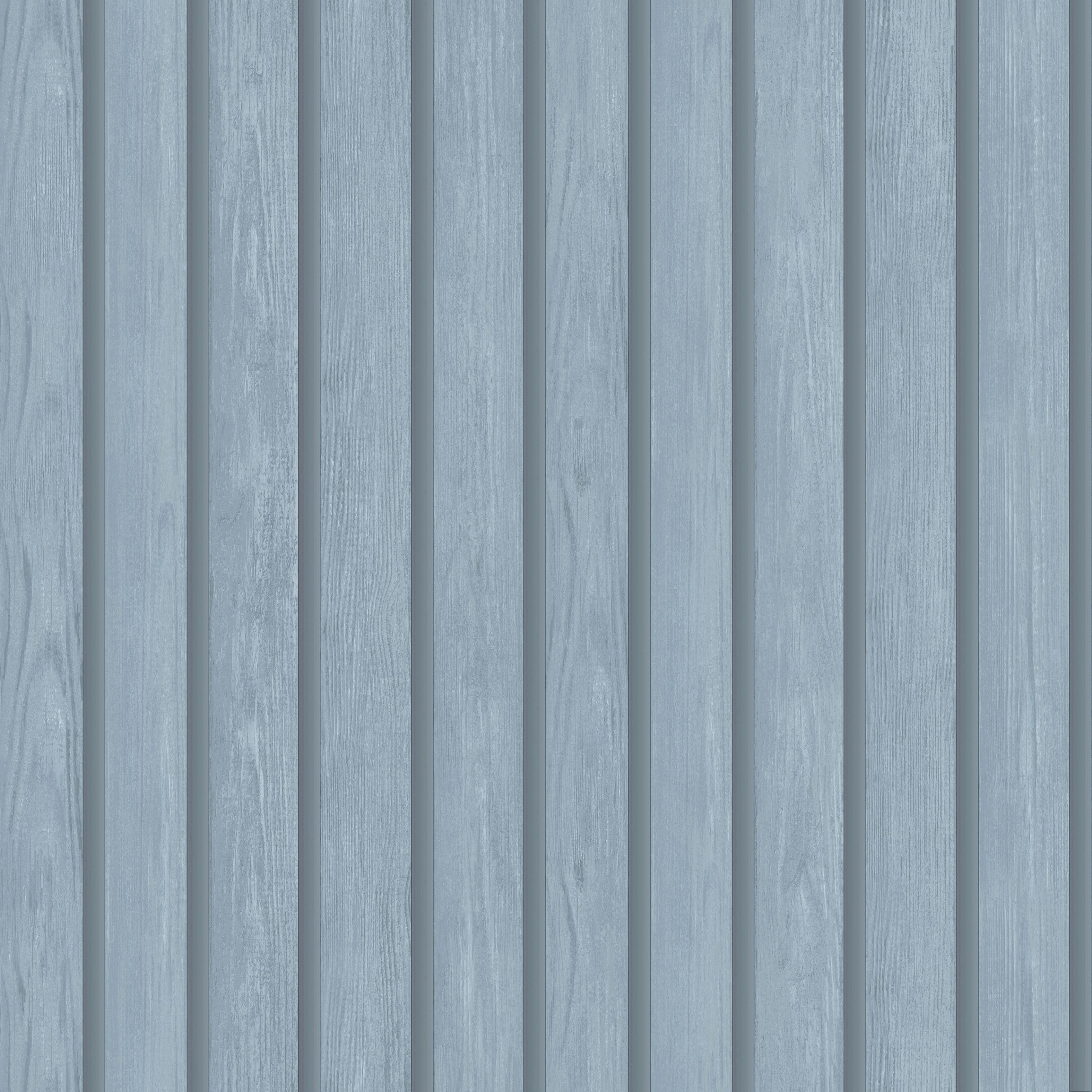 Image of Holden Decor Wood Slat Blue Wallpaper - 10.05m x 53cm