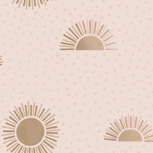 Holden Decor Sunbeam Pink Wallpaper - 10.05m x 53cm