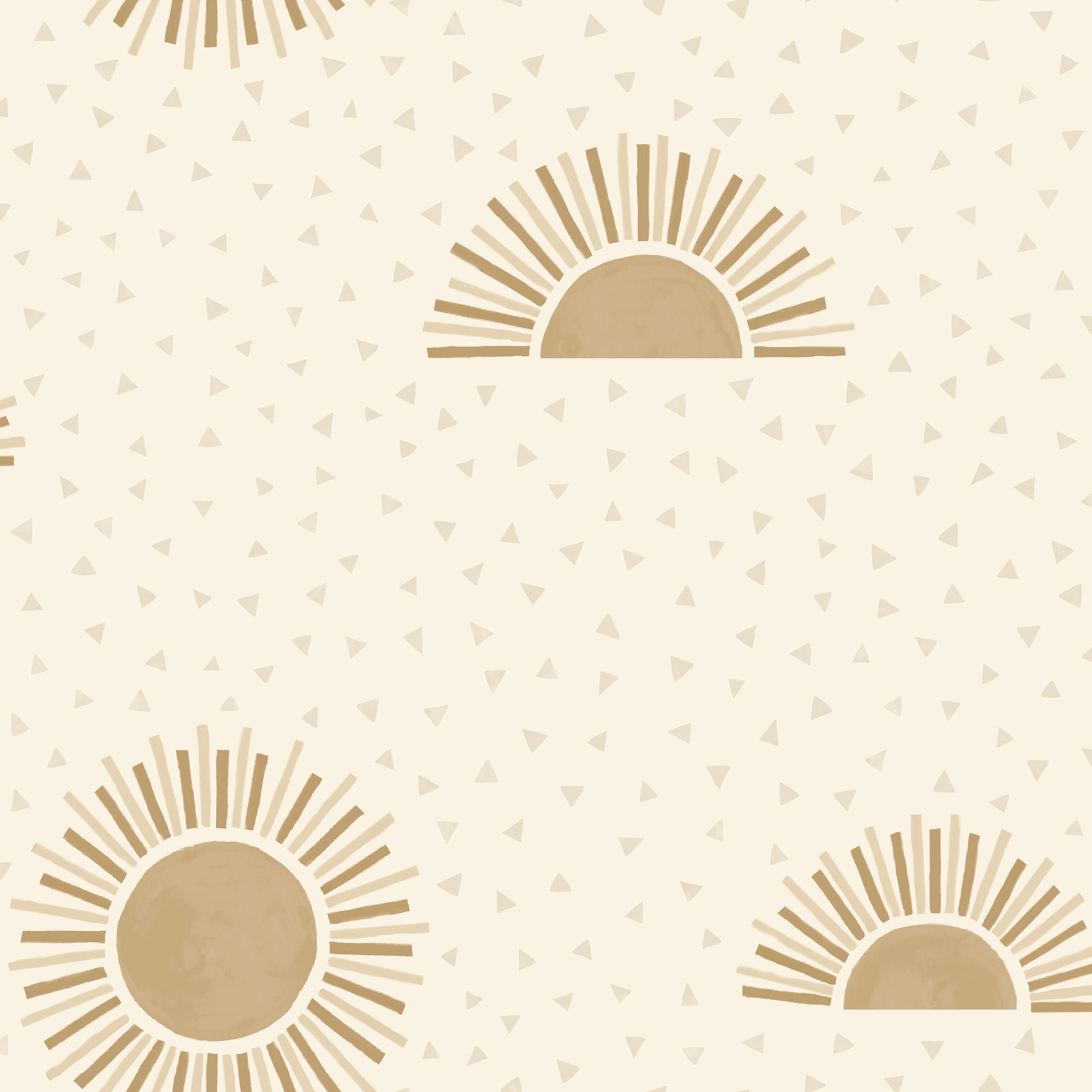 Holden Decor Sunbeam Beige & Gold Wallpaper - 10.05m x 53cm