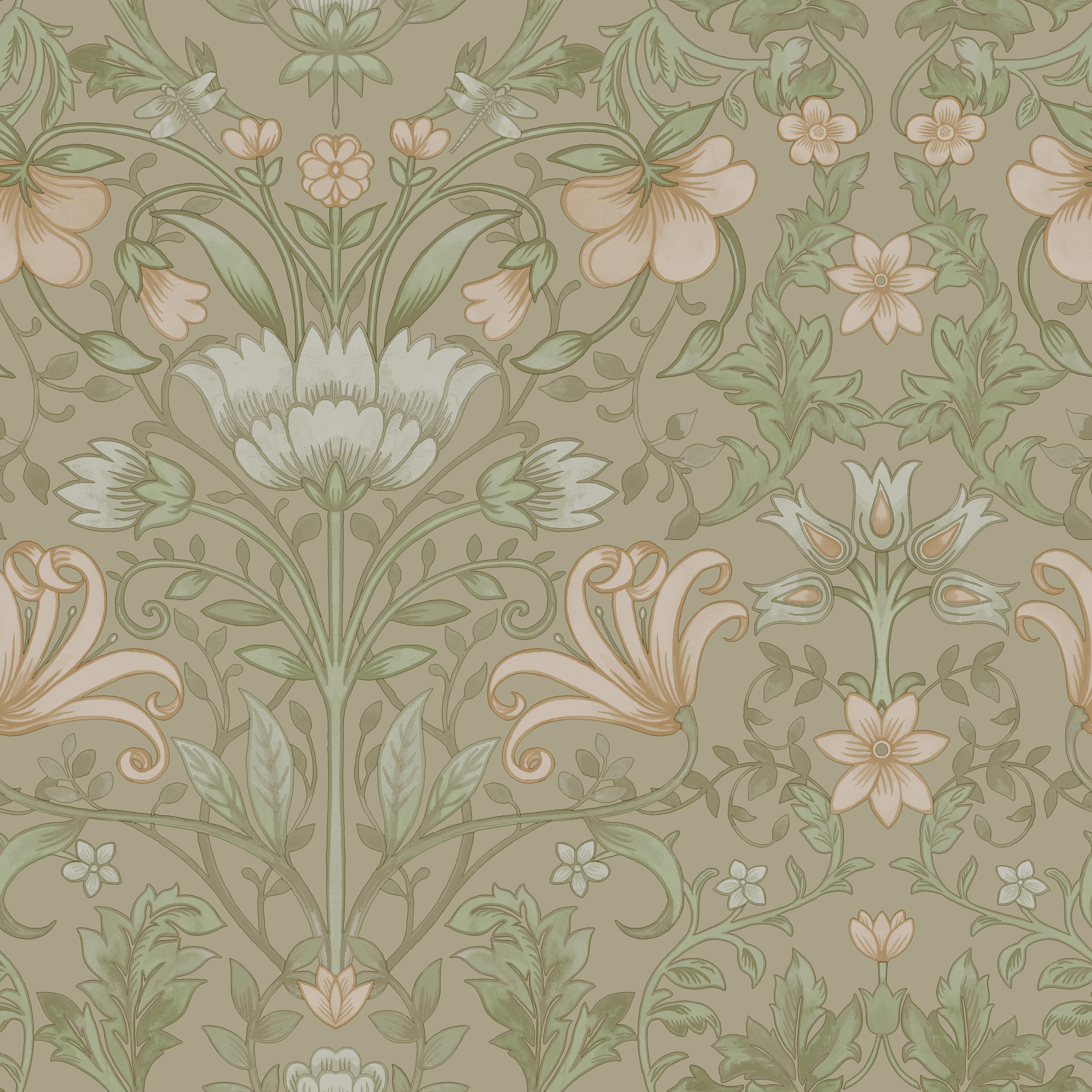 Image of Holden Decor Vintage Floral Beige Wallpaper - 10.05m x 53cm