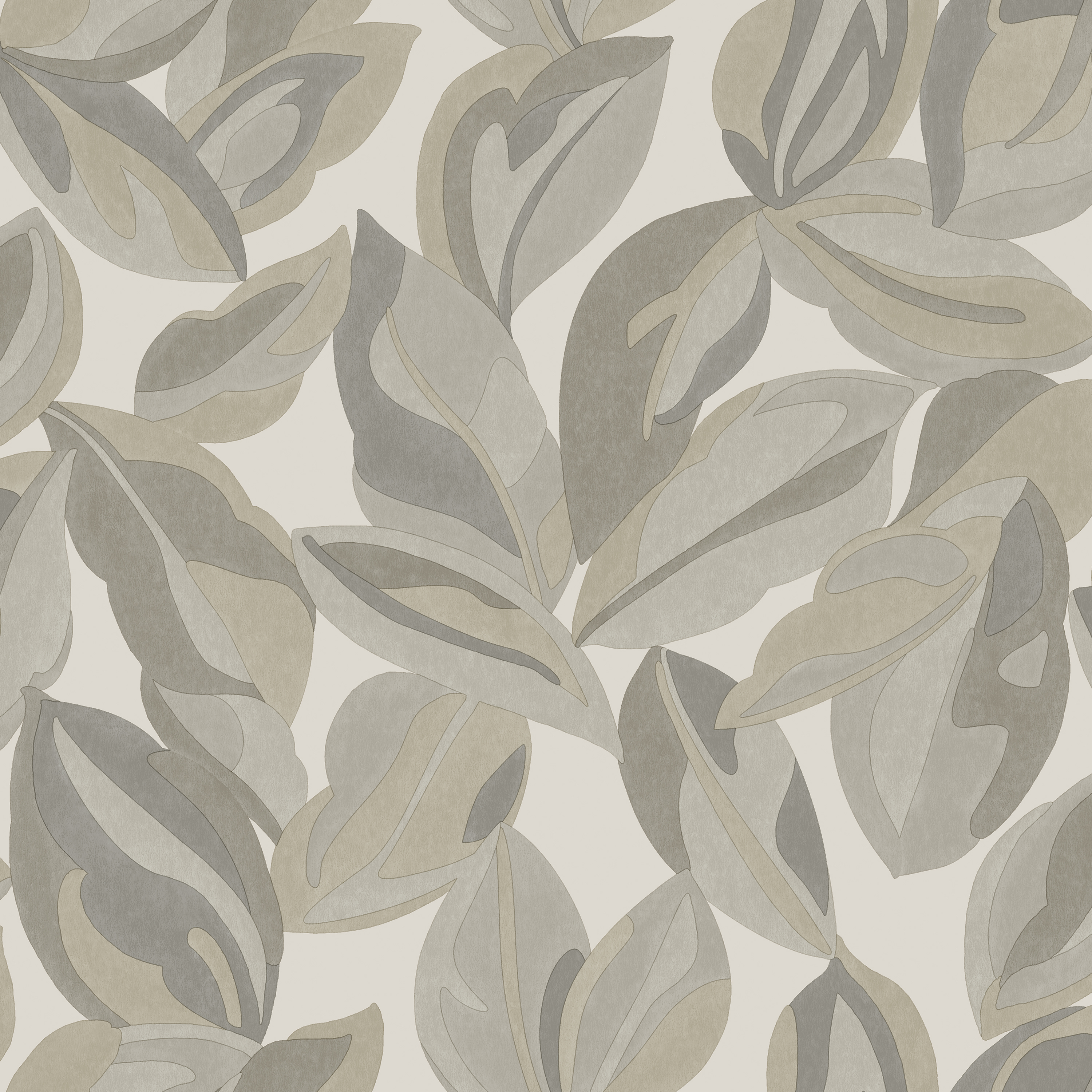 Image of Holden Decor Abstract Leaf Beige Wallpaper - 10.05m x 53cm