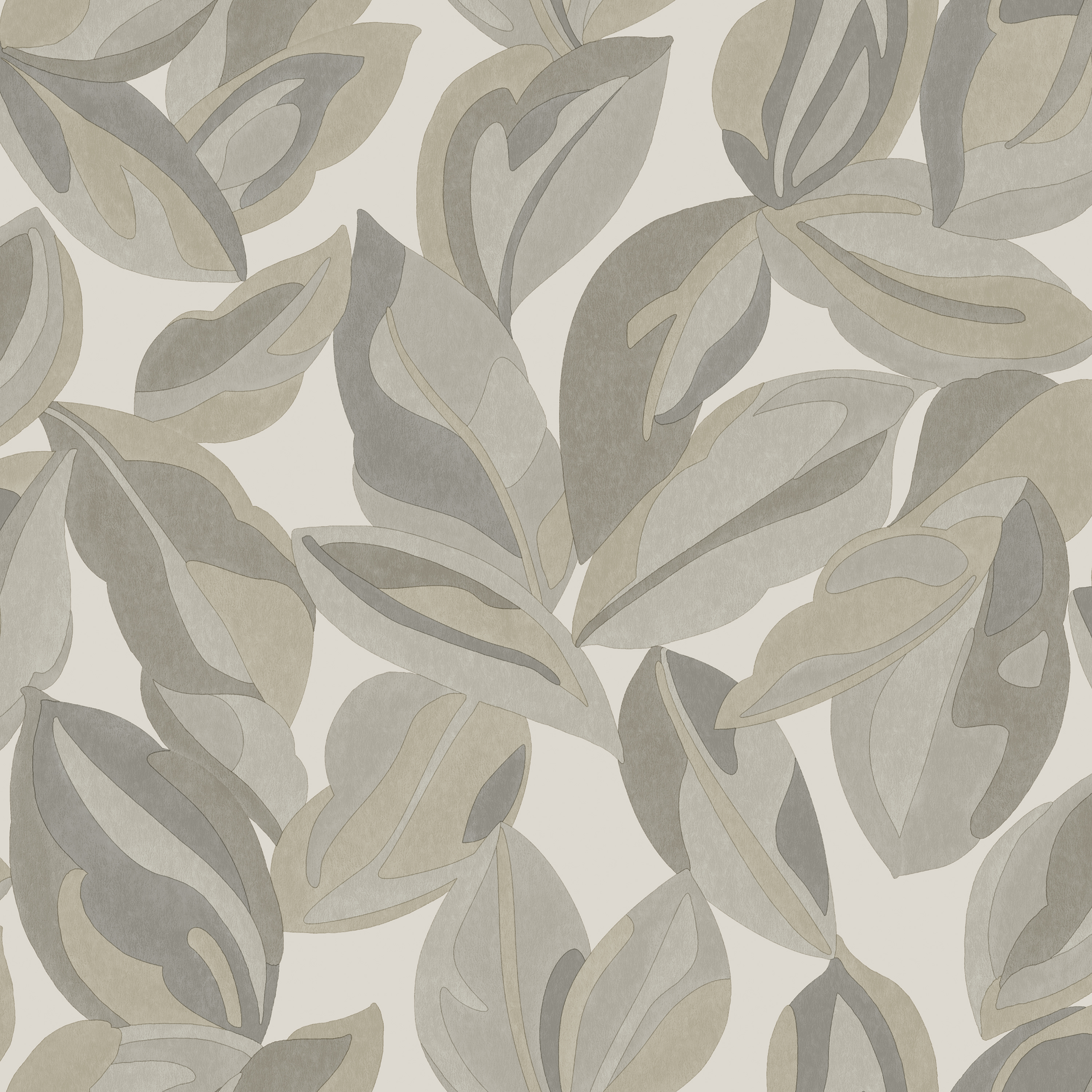 Holden Decor Abstract Leaf Beige Wallpaper - 10.05m x 53cm