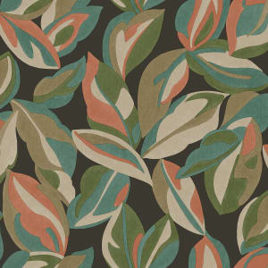 Holden Decor Abstract Leaf Charcoal Wallpaper - 10.05m x 53cm