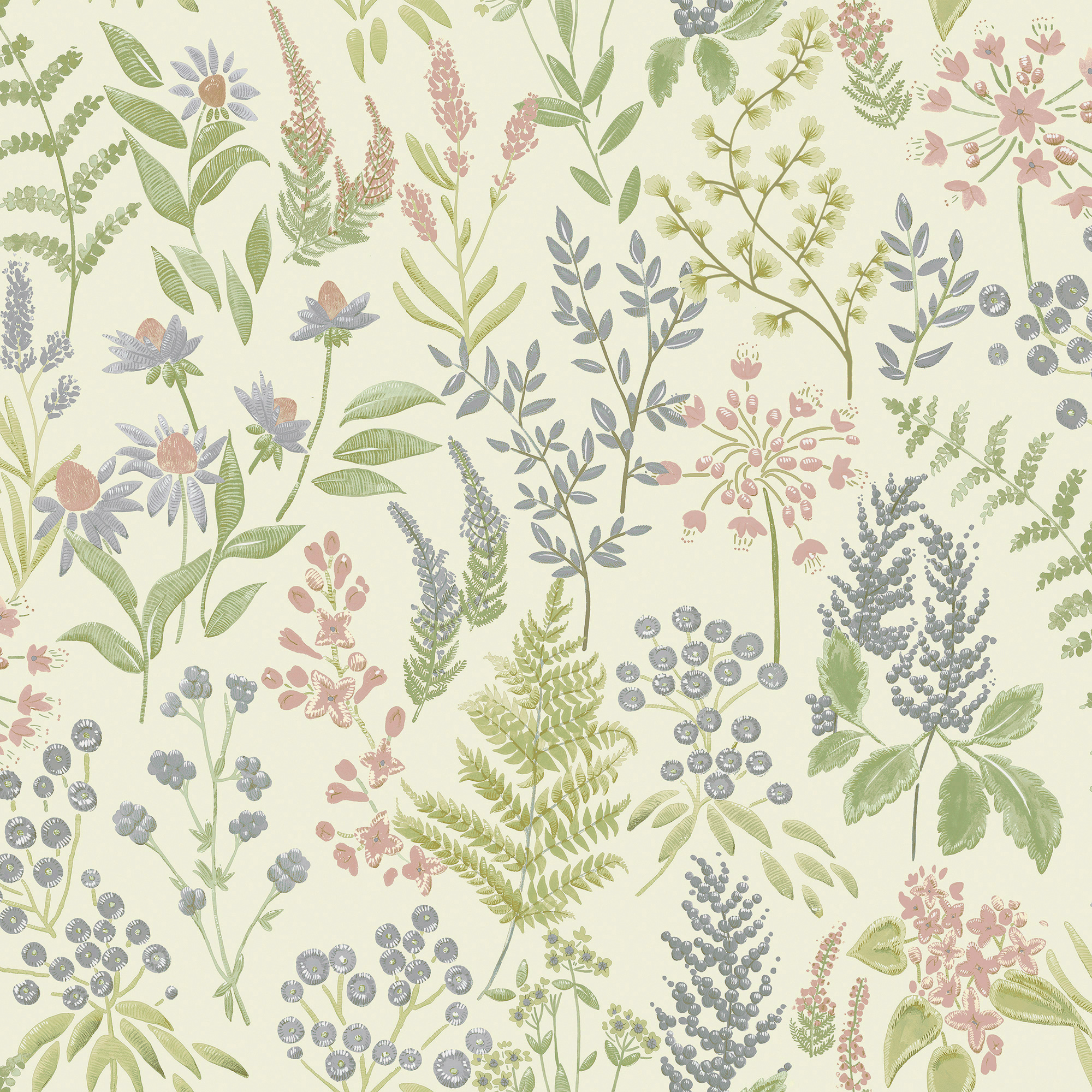 Holden Decor Floral Sprig Pink & Cream Wallpaper - 10.05m x 53cm