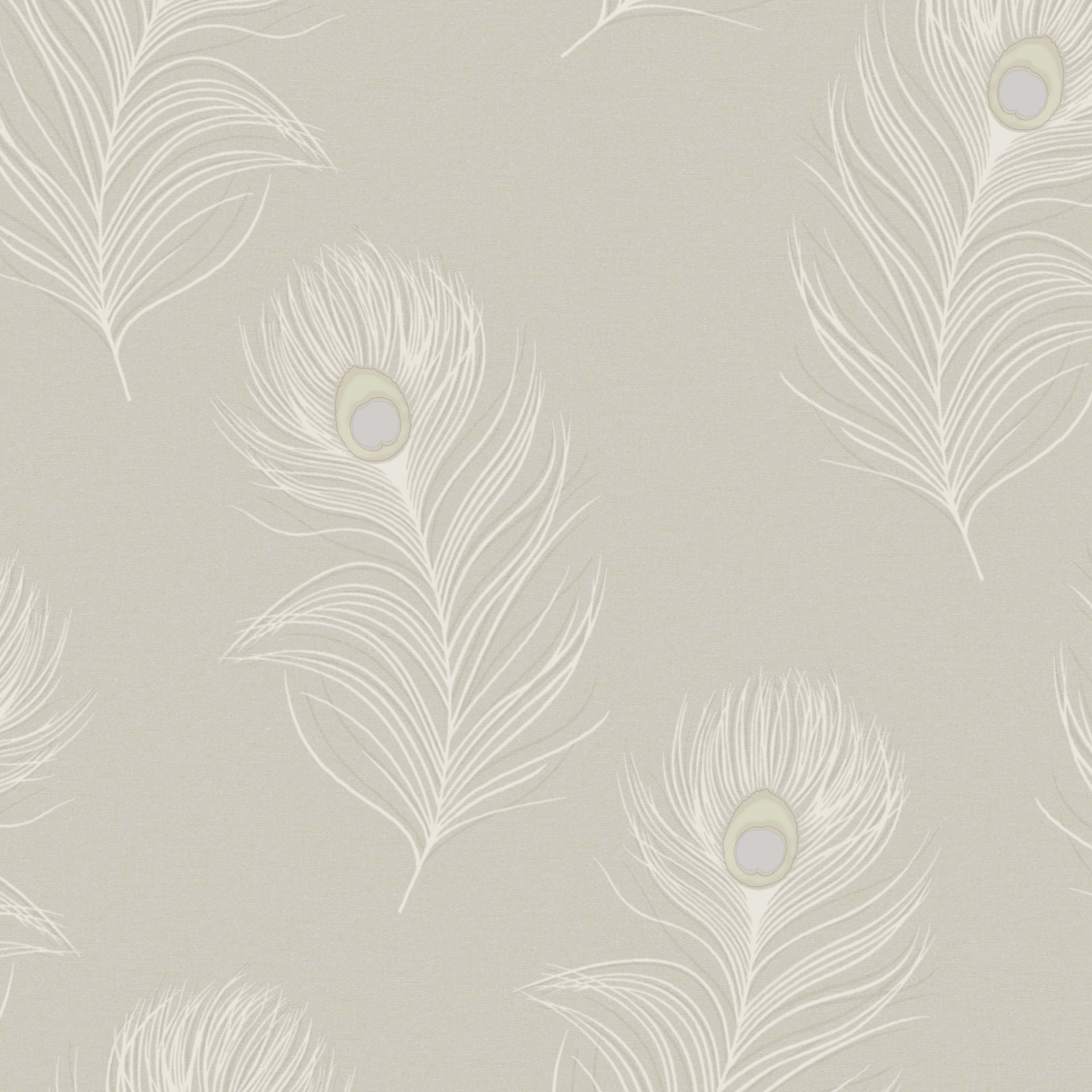 Image of Holden Decor Pavona Taupe Wallpaper - 10.05m x 53cm