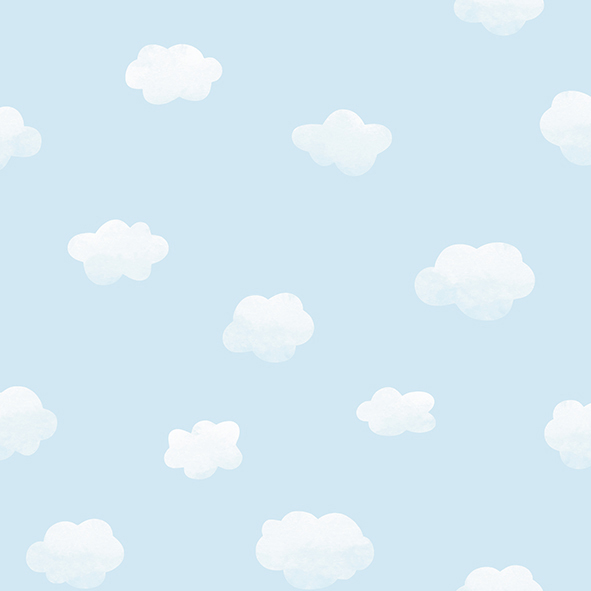 Holden Decor Cloudy Sky Blue Wallpaper - 10.05m x 53cm