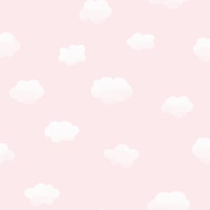 Holden Decor Cloudy Sky Pink Wallpaper - 10.05m x 53cm