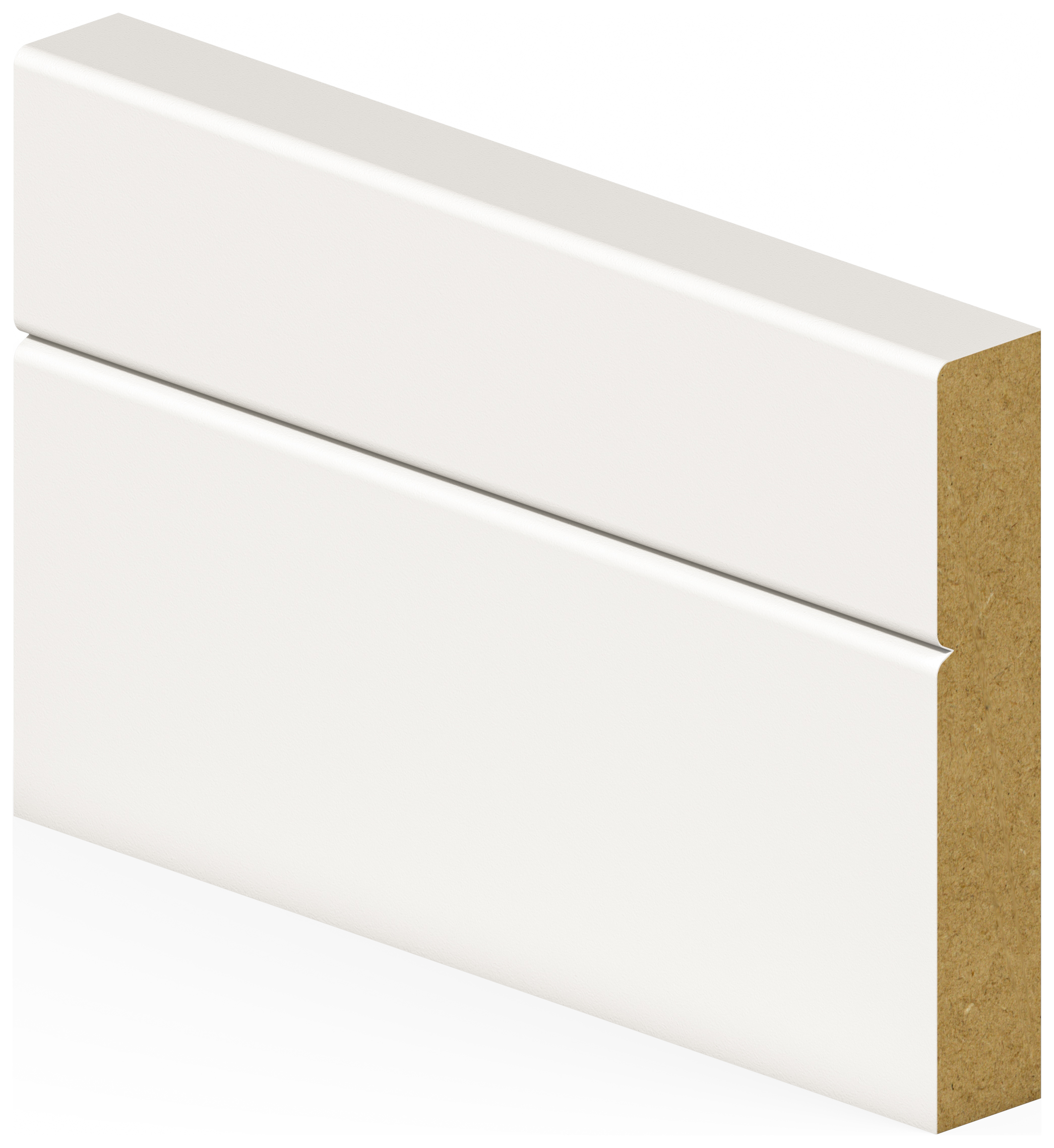 Wickes V-Groove White MDF Skirting - 14.5 x 119 x 2400mm