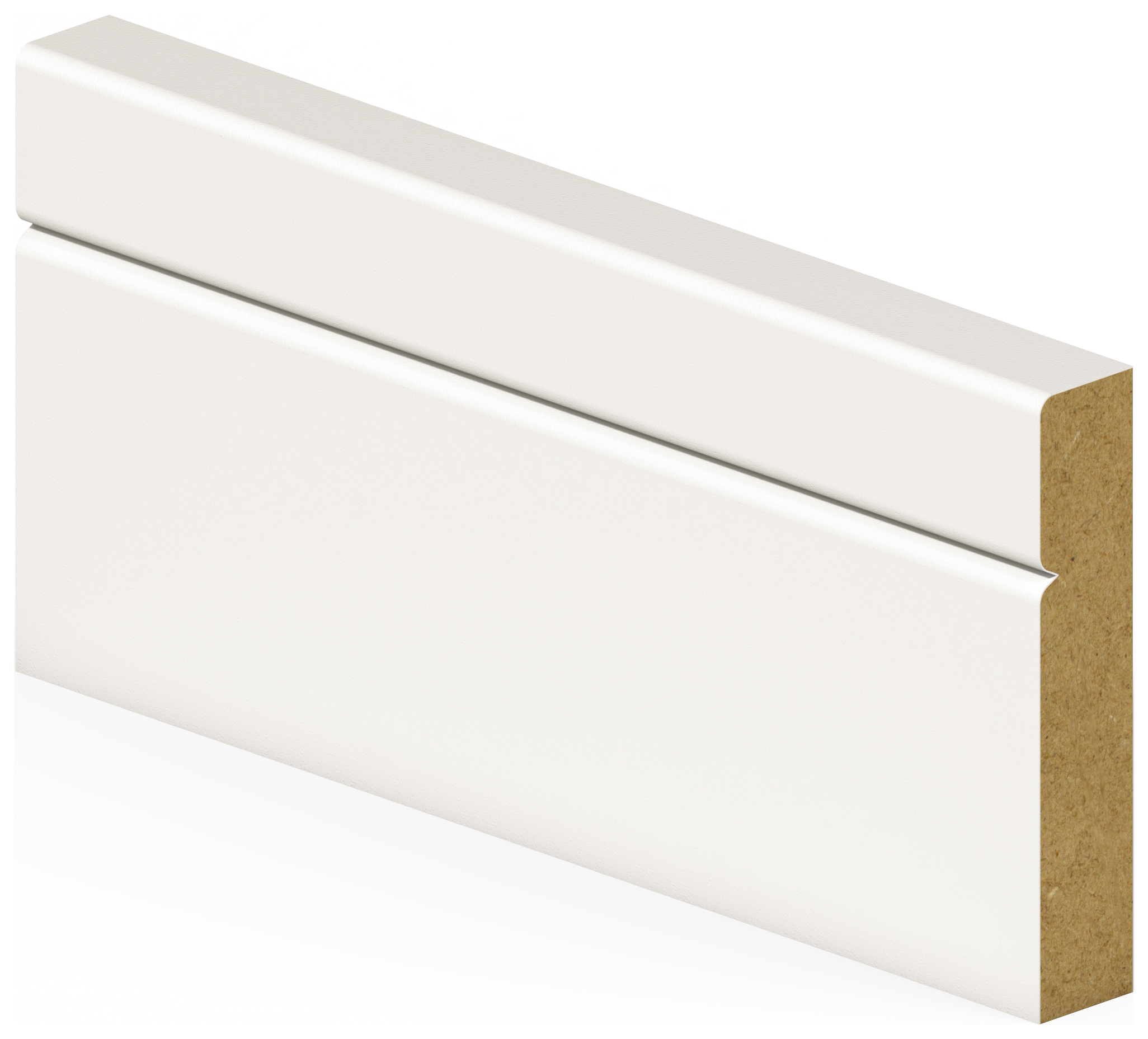 Wickes V-Groove White MDF Architrave / Skirting - 14.5 x 69 x 2400mm