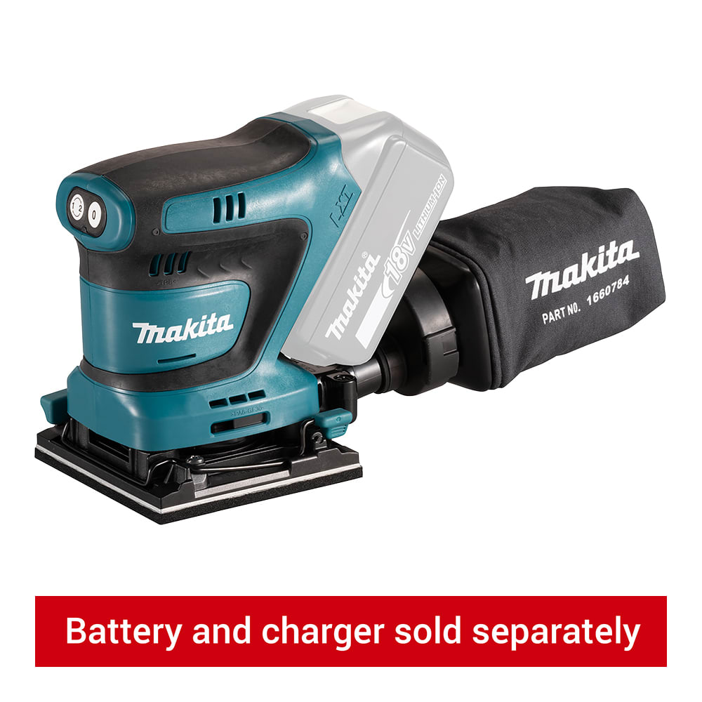 Makita DBO480Z 18V LXT Cordless Finishing Sander Bare Wickes.co.uk