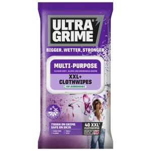 UltraGrime Multi-Purpose Pomelo XXL+ Clothwipes 40 pack