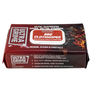 UltraGrime Life BBQ XXL+ Clothwipes - Pack of 60