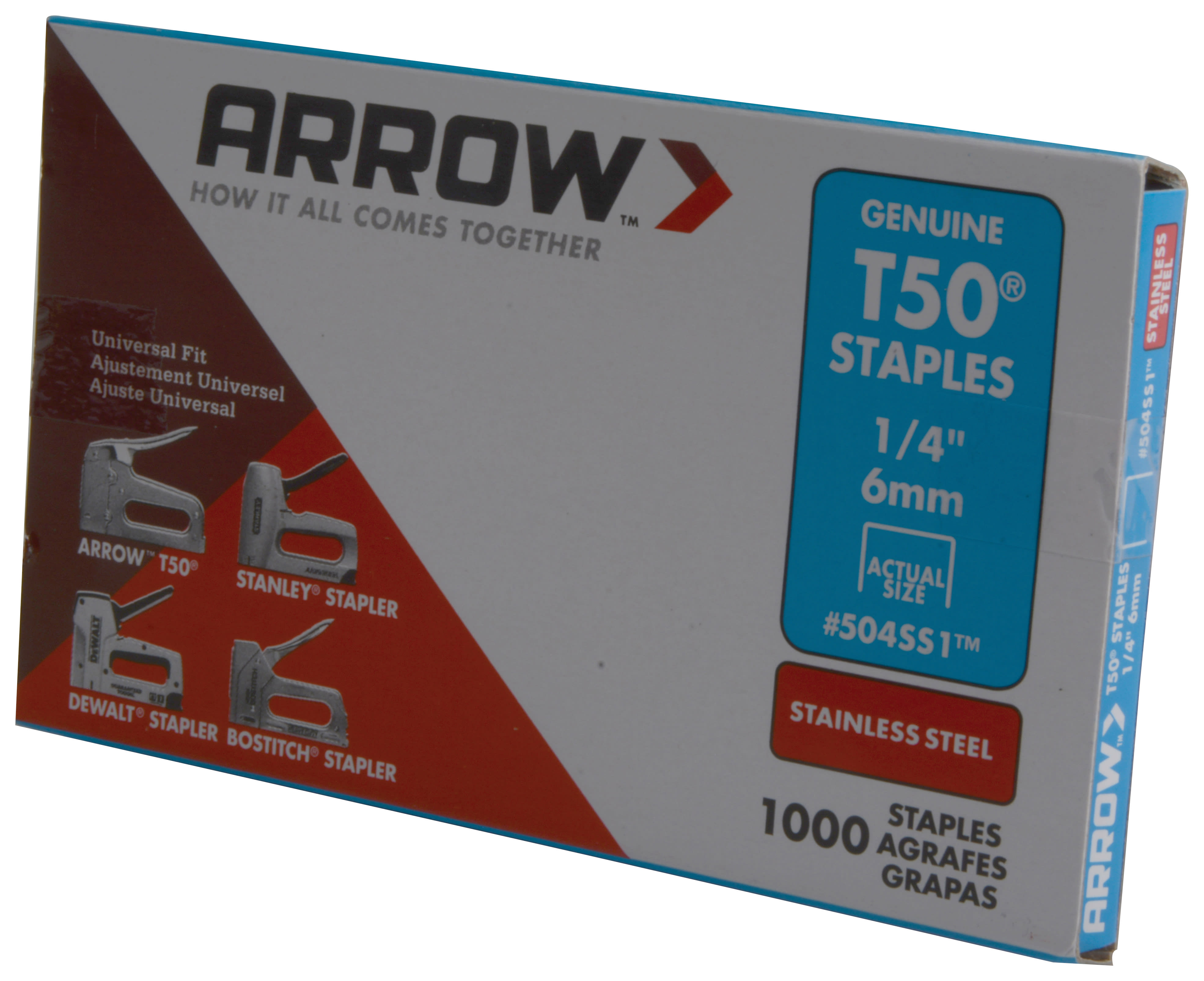 Arrow T50 Staples 6mm (1/4in) - Pack of