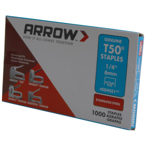Arrow T50 Staples 6mm (1/4in) - Pack of 5000