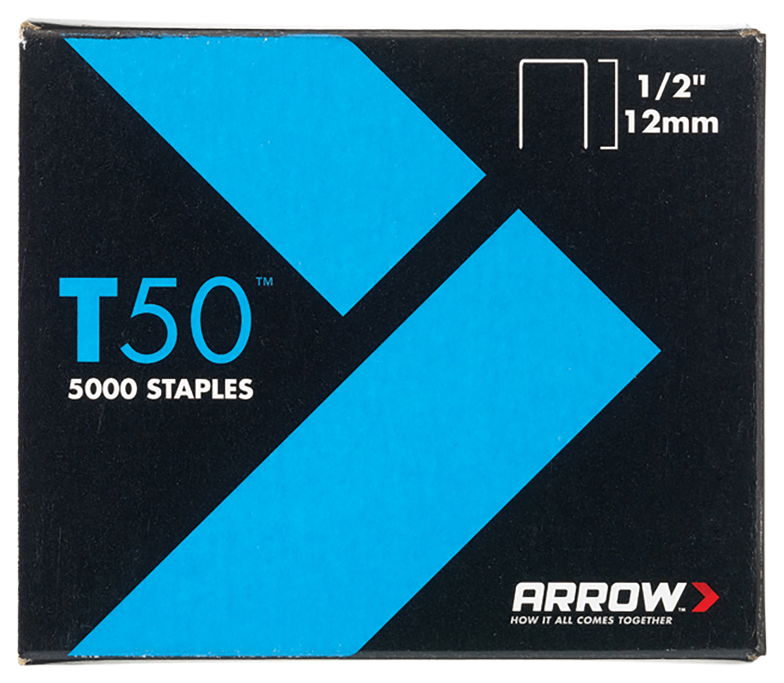 Arrow T50 Staples 12mm (1/2in) (- Pack of 5000