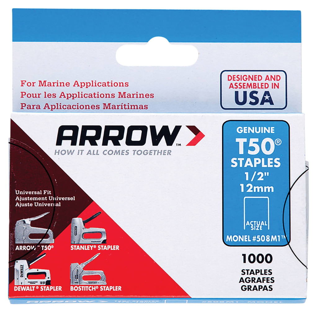 Arrow T50M 505m Monel Staples 8mm ( 5/16in)