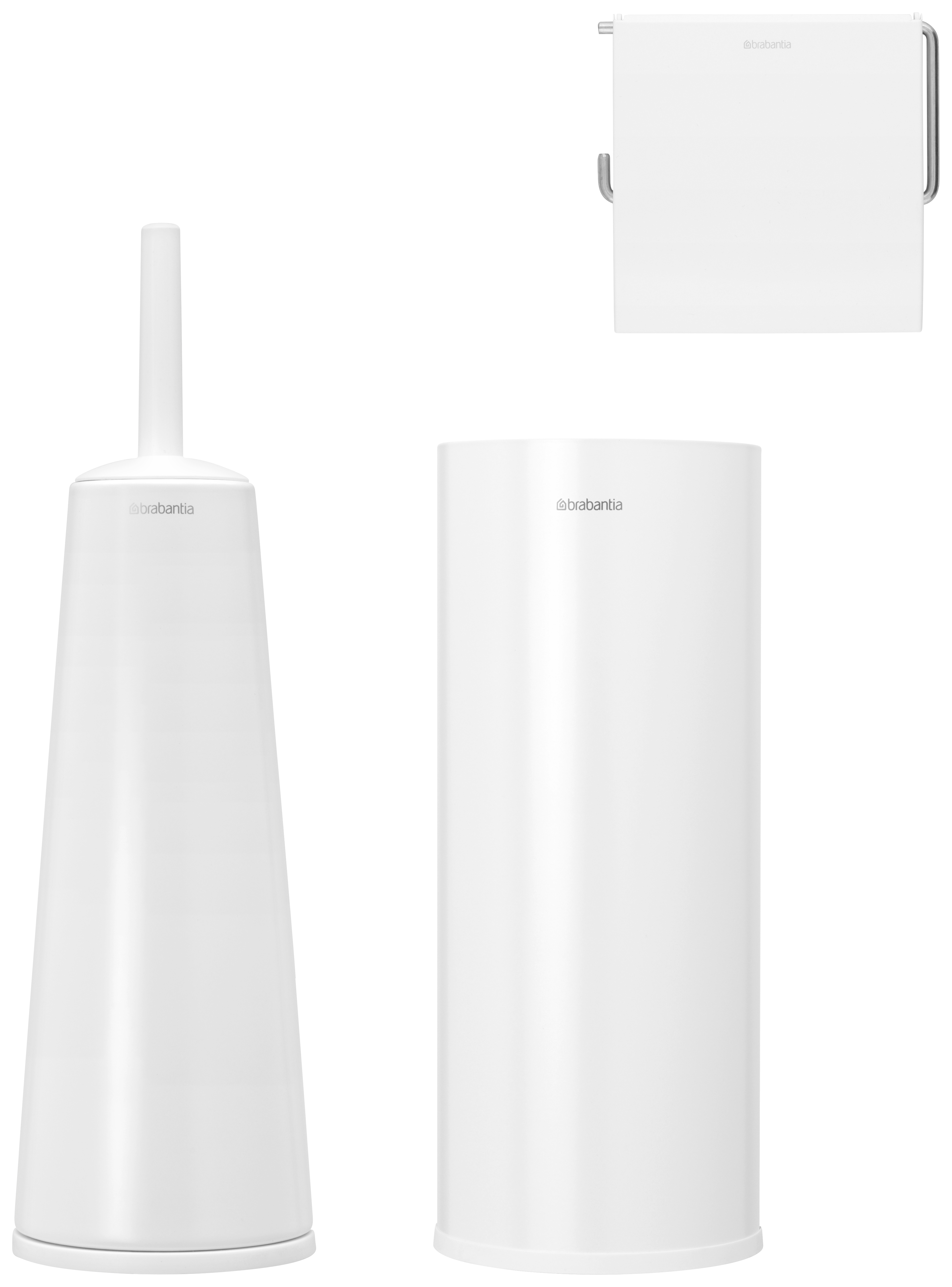 Brabantia ReNew Toilet Accessory Set of 3 - Matt White
