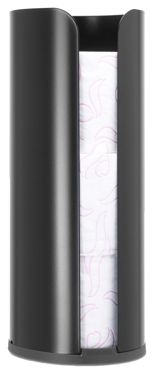 Brabantia ReNew Toilet Roll Dispenser Black Wickes.co.uk