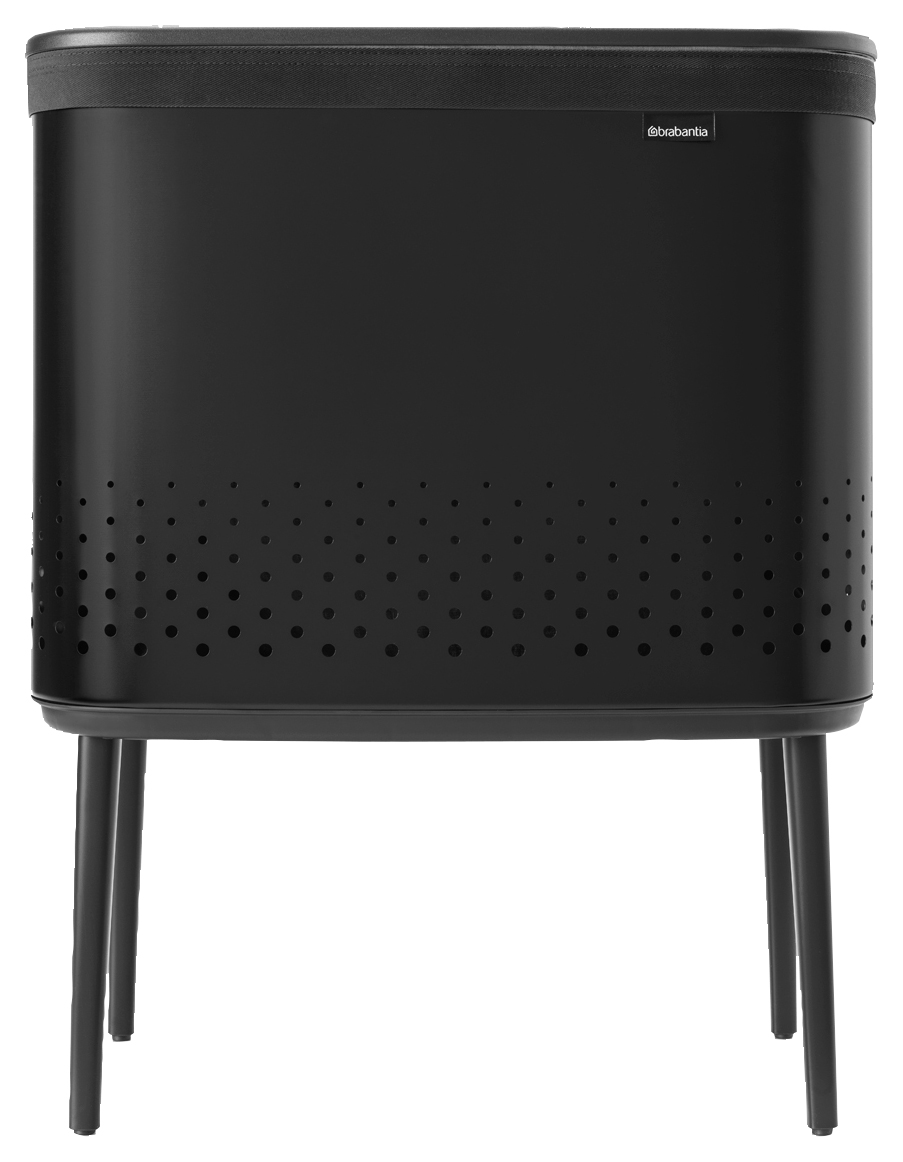 Brabantia Bo Matt Black Laundry Bin - 60L