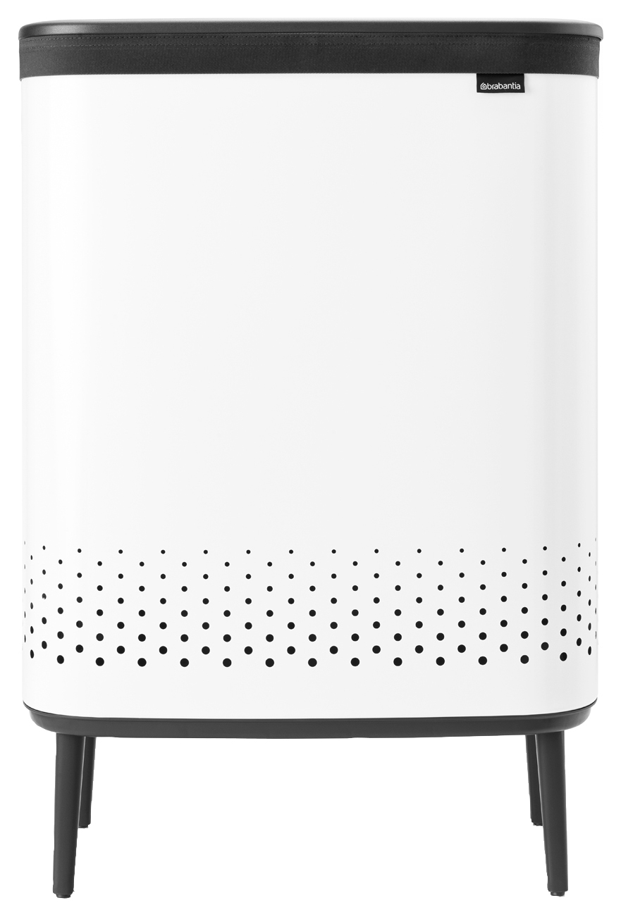 Brabantia Bo Hi White Laundry Bin - 2 x 45L