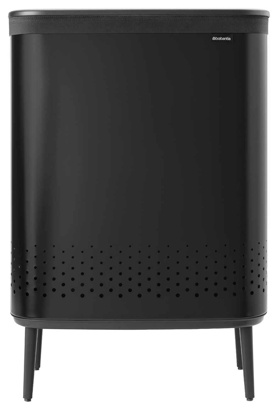 Brabantia Bo Hi Matt Black Laundry Bin - 2 x 45L